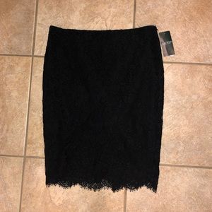 Lauren Ralph Lauren Black Lace Pencil Skirt